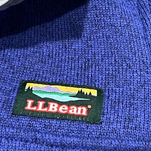Women's Blue L.L. Bean Snap T Pullover Better Sweater Fleece Jacket - Picture 3 of 8